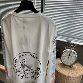 正确版梵文马蹄印花小众长袖打底春夏棉质薄款T恤外穿明星款现货