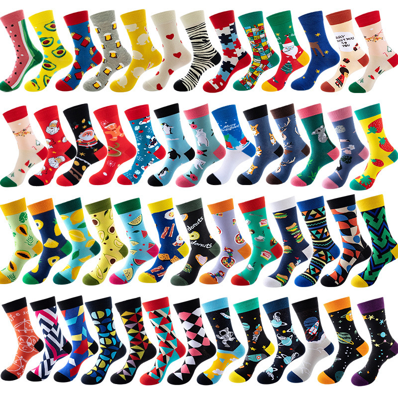 New creative mid-tube fashion socks star animal fashion brand socks men's street fashion socks women's cross-border wholesale