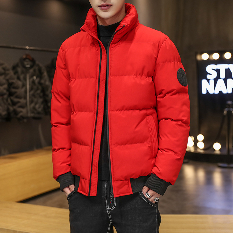Chaqueta de algodón con cuello alto para hombre, talla grande, para invierno, 2022, marca de moda, abrigo corto y grueso de algodón, ropa exterior cálida de invierno para hombre.
