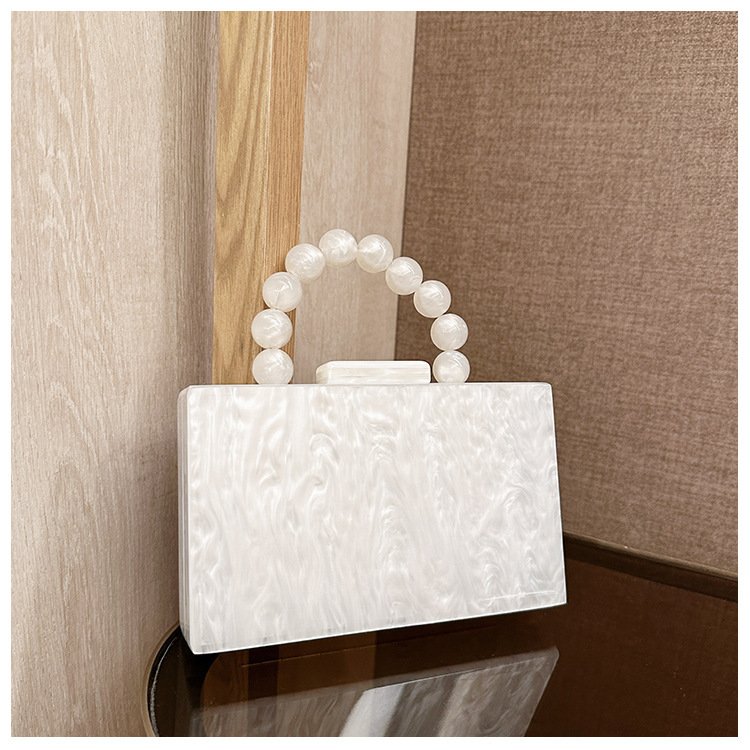 Nuevo acrílico transfronterizo bolsas de cena de mujer bolsas de mano de hombro de cadena bolsas de caja de piedra bolsas de cena