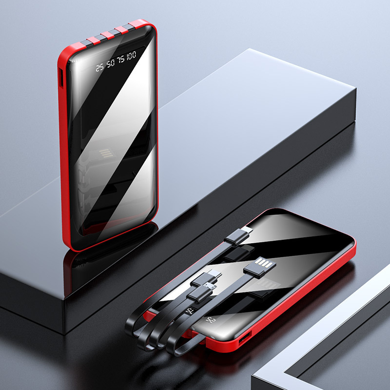 Cuatro líneas de carga al aire libre delgada ligera de gran capacidad con cable de alimentación portátil 2W miliamperios compartido de carga