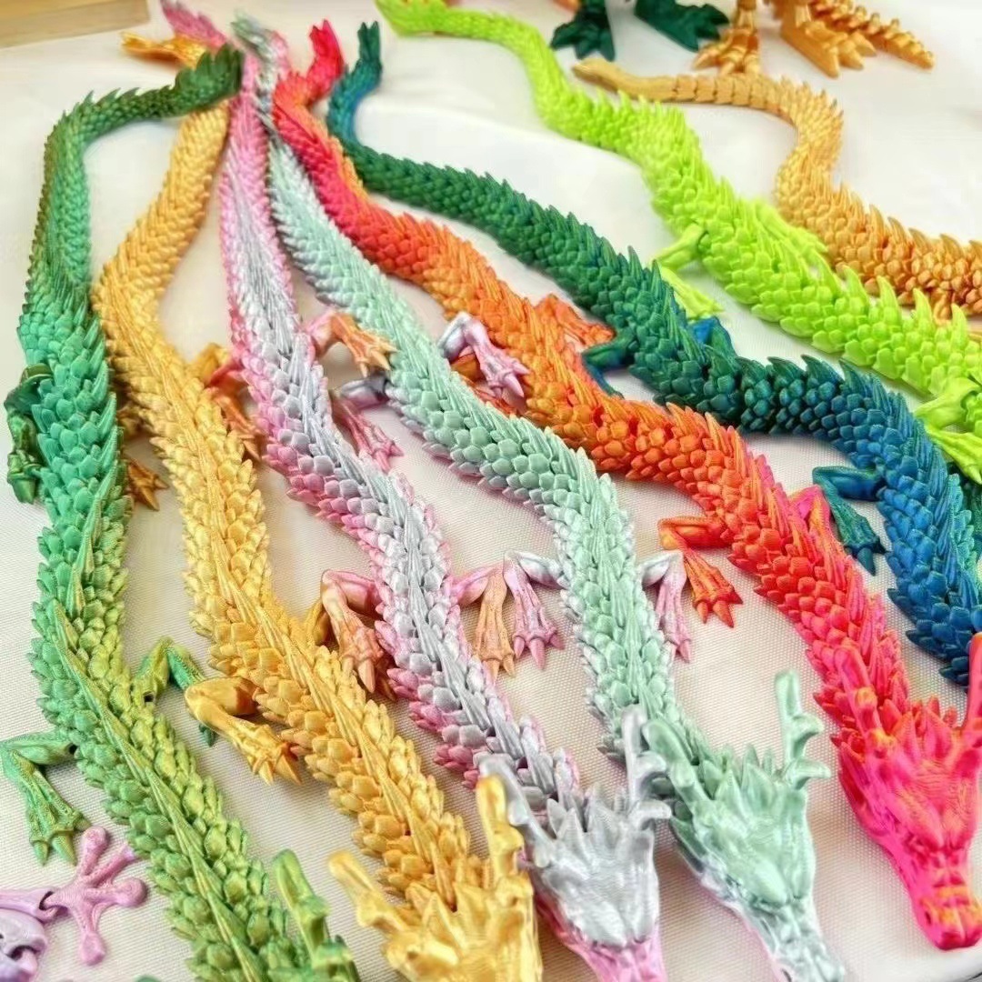 60cm 중국 용 무작위 색상/수염 없음