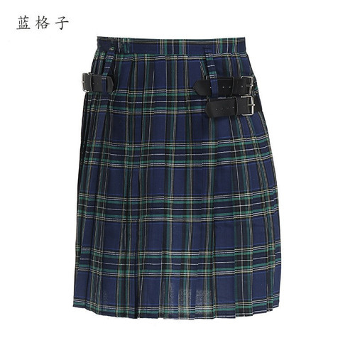Scottish National Festival Dress Men's Plaid Pleated Skirt Nightclub Bar Work Eccentric Plus Size Cross-Dressing Costume