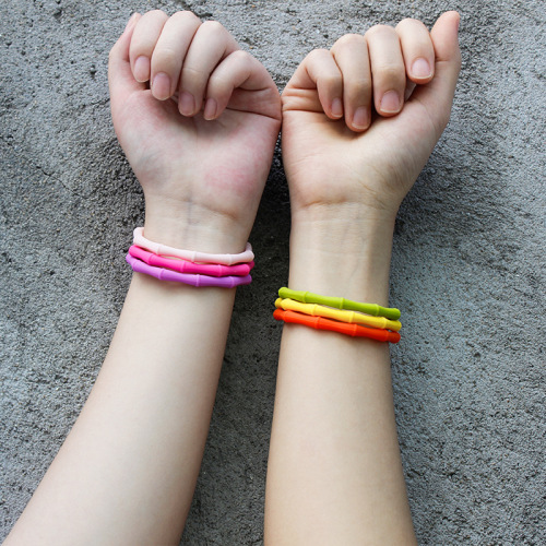 New Small Silicone Bracelet, Children Bamboo Joint Bracelet, Children Accessories Adult Bracelet Wrist Strap Wholesale