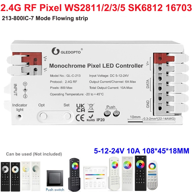 Контроллер световой ленты WLED с ESP32, микрофоном, доступен по адресу, симфонический SPI LED контроллер с адресацией