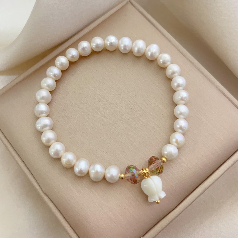 Original Design Flower Pearl Plating Bracelets 1 Piece