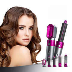 Amazon 5-in-1 Automatic Curling Iron with Hot Air Comb Styling Brush Multi-functional Curling Wand Electric Hair Dryer