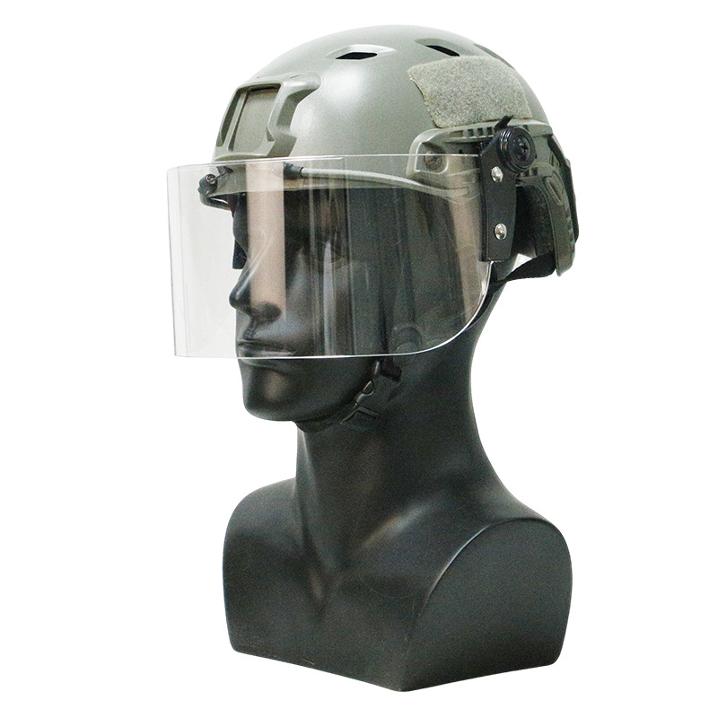 Lentes transparentes a prueba de viento máscaras antidisturbios máscaras de guía FAST máscaras de casco CS protección facial anti-bala anti-golpe