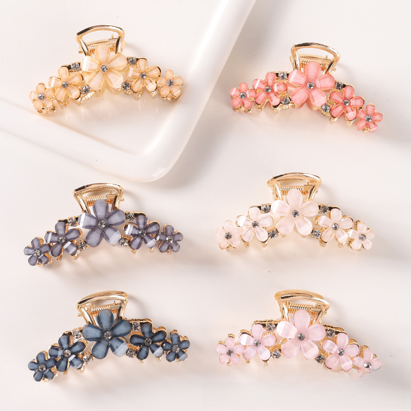 Accessori per capelli in stile coreano, lingotto di cristallo, fermaglio per capelli, lega elettrolitica, forcina per capelli, forcina per capelli, Internet, celebrità, elegante, ragazza dei fiori, tutto abbinato, Gr_voghion.com