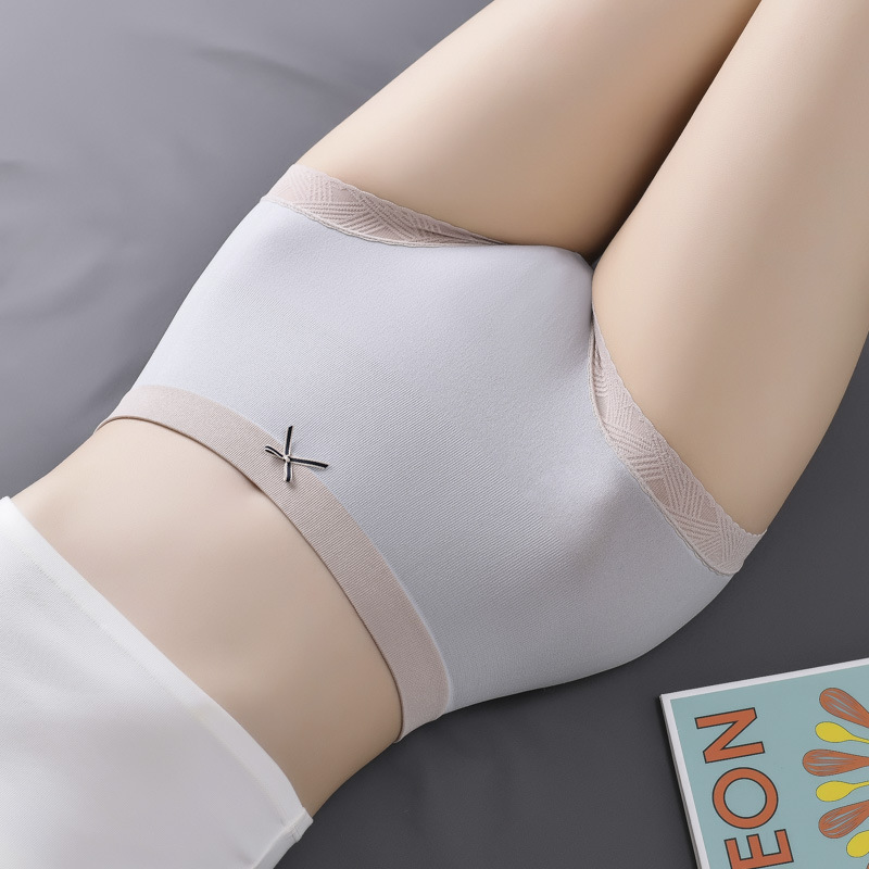 High-Waisted Tummy Control Large Size Women's Shaping Briefs Lace Breathable Butt-Lifting Seamless Plus Size Sexy Women's Panties