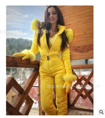 Куртка Ski Keep Warm, женский демисезонный утеплённый комбинезон с меховой отделкой, размер S–5XL