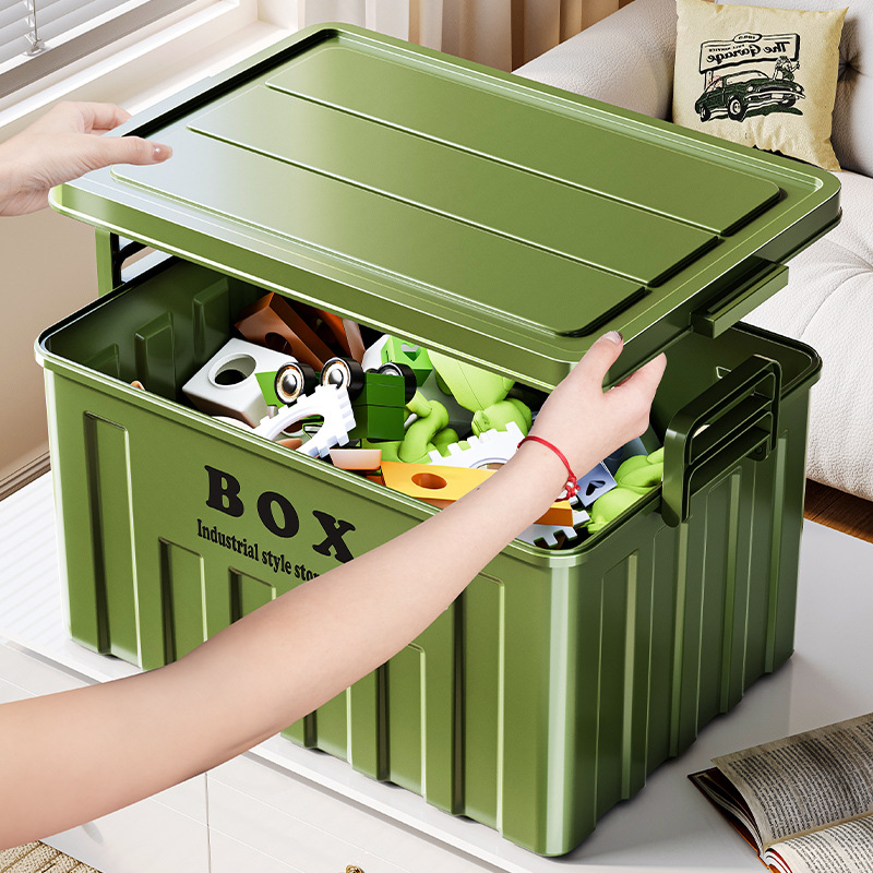 ✅批发露营箱大容量户外工业风收纳箱野营箱水果食物衣服杂物整理