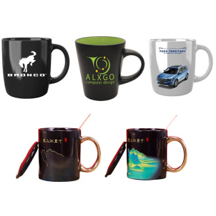 Advertising cup color ceramic cup suit factory wholesale simple style water cup color changing water Cup