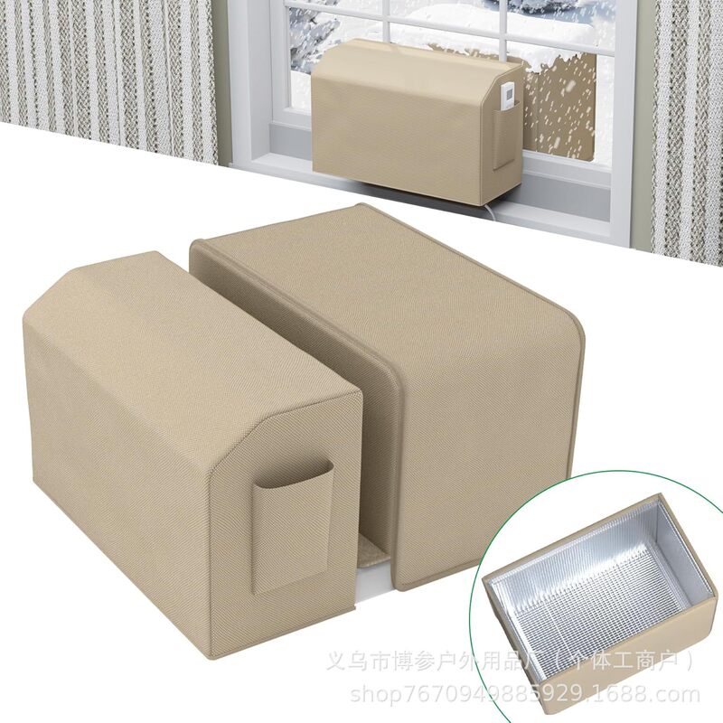 U-shaped window air conditioner dust cover set, 2-piece indoor and outdoor unit covers, suitable for 8000-12000BTU air conditioners