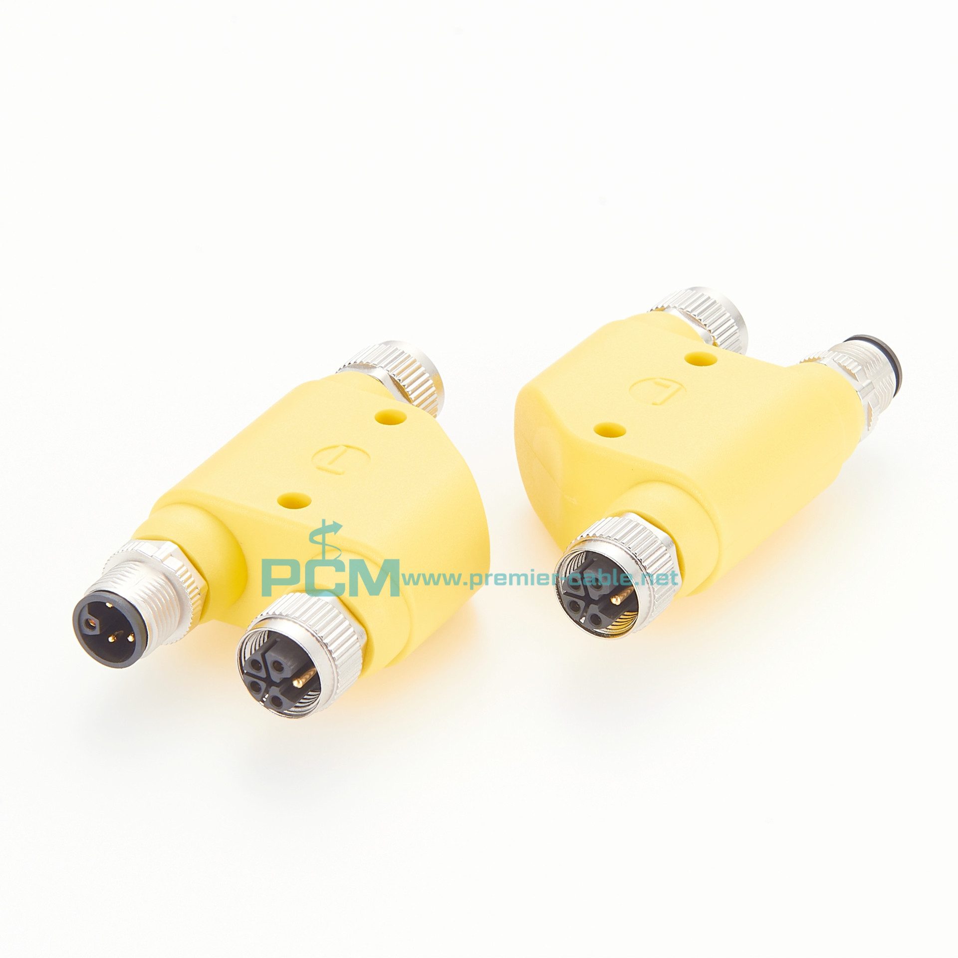 IP67/IP68 L编码H型 3/4芯公头连接器转接头工业以太网 M12