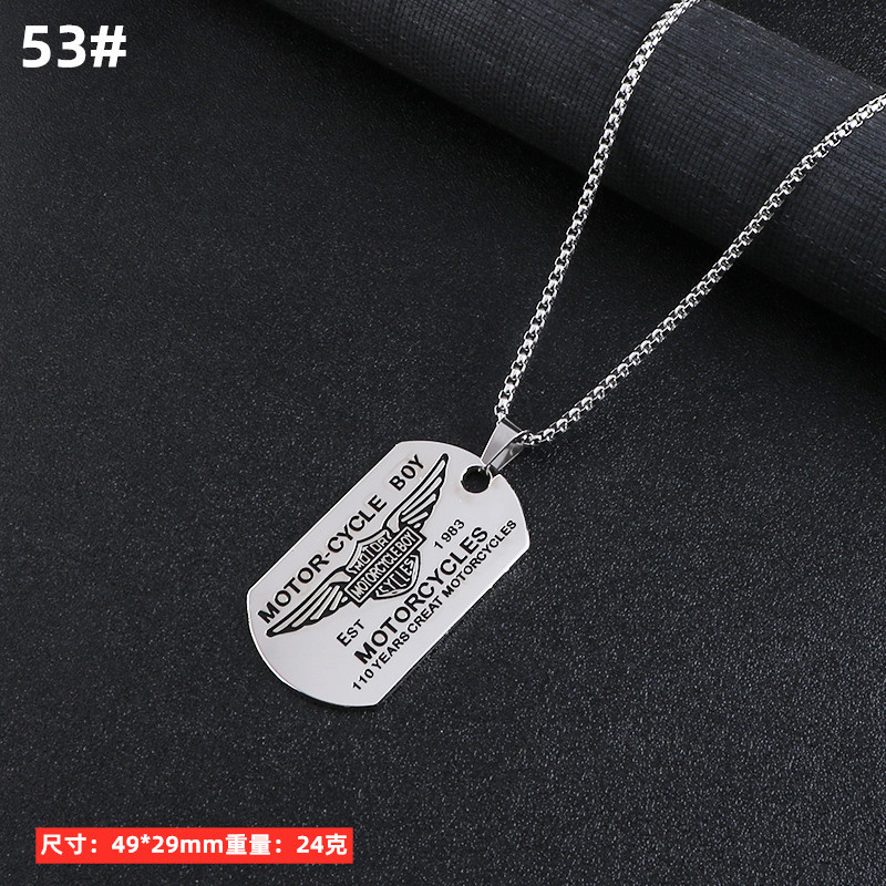 Hombres collar de titanio joyería acero aleación personalizada colgante ins hip hop calle suéter largo cadena accesorios colgantes