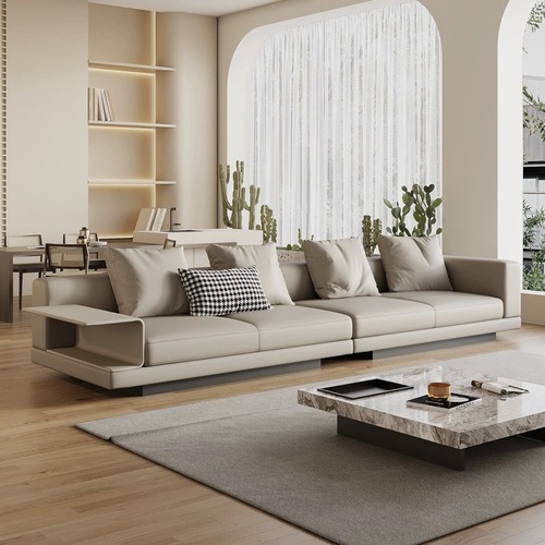 Italian leather sofa first layer cowhide living room connery sofa simple modern small apartment sofa