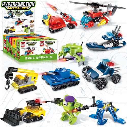 Small Particle Building Block Toy Jungle Rules 10-Pack Assembly Children Boy Brain Development Toddler Building Toy