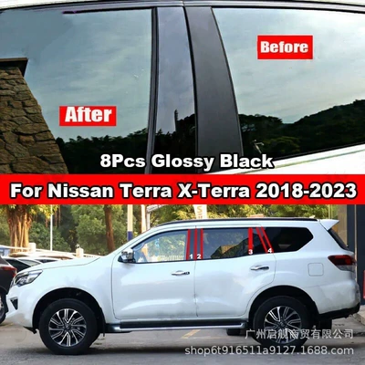 frame cover glossy black – Şüşə kənarı xromları/moldingləri - glossy-black-2018-2023-terra8pcs
