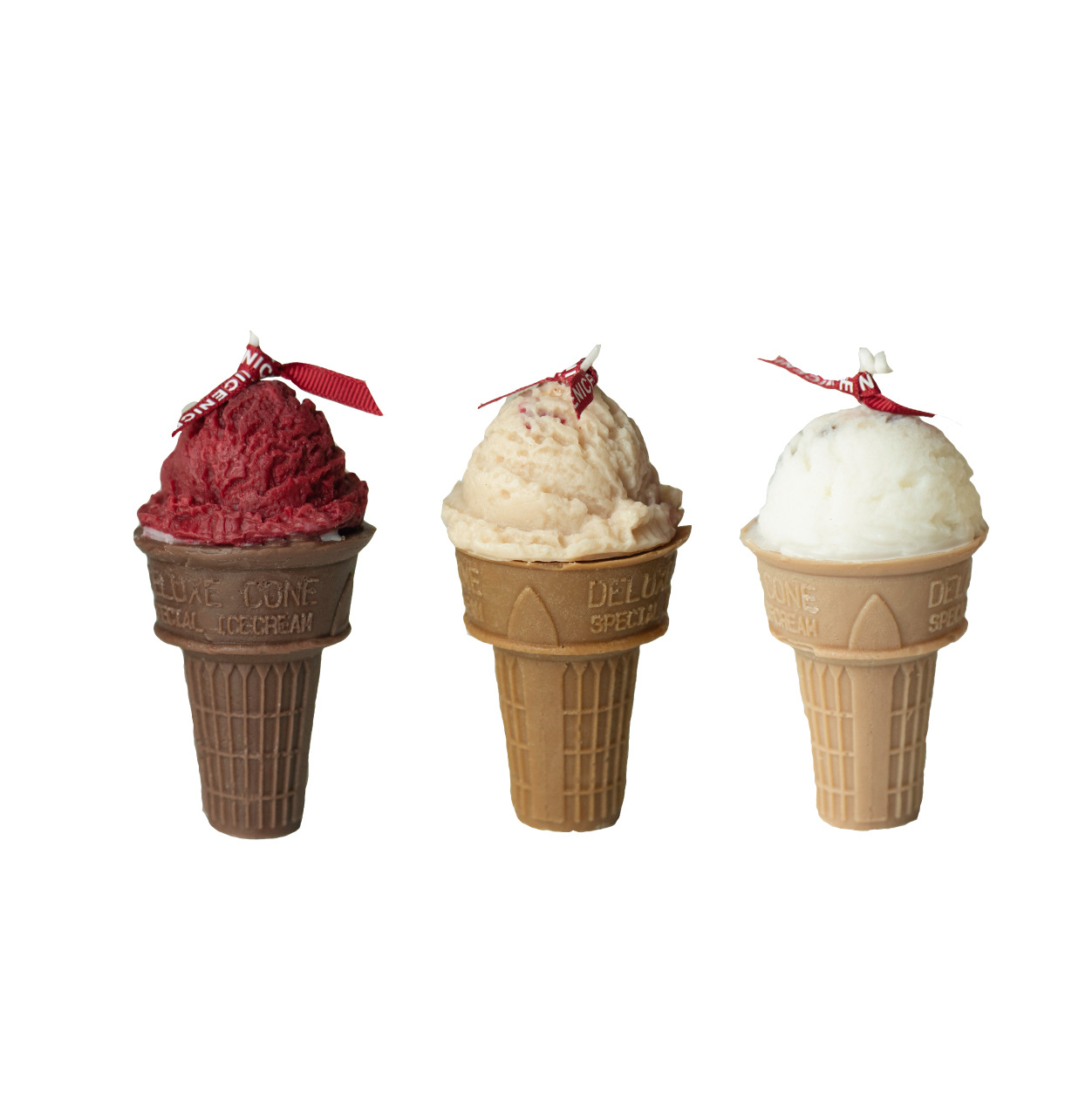 INS estilo hecho a mano de helado forma de cono aromaterapia vela regalo de vacaciones para niños decoración de escritorio adornos