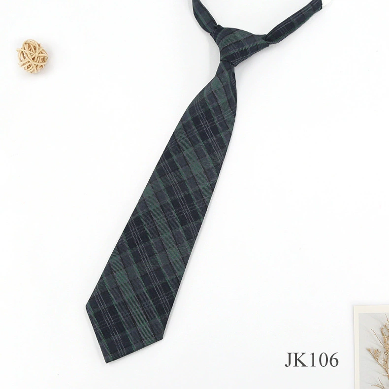 Заготовка на петлях Lazy Tie JKDK, школьная форма в клетку колледжного стиля, регулируемая 7×33 см