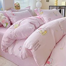 假一赔十80支数纯棉全棉双单件被套斜纹公主风卡通宿舍高密度