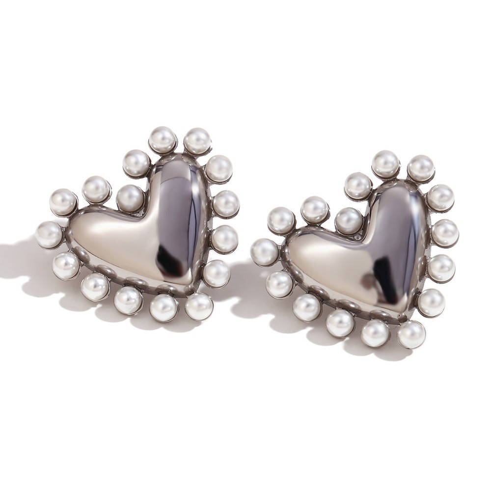 Juego de collar y pendientes de perlas de agua dulce y oro_voghion.com