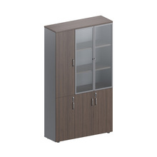 伟豪MOBI加厚铝框玻璃门书柜板式木质文件柜透明资料柜档案柜