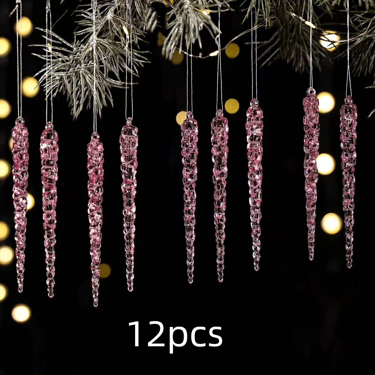 国境を越えたクリスマスの祭り用品の創造的な透明な氷のペンダントの新しいクリスマスツリーの装飾ねじ山のペンダントの木