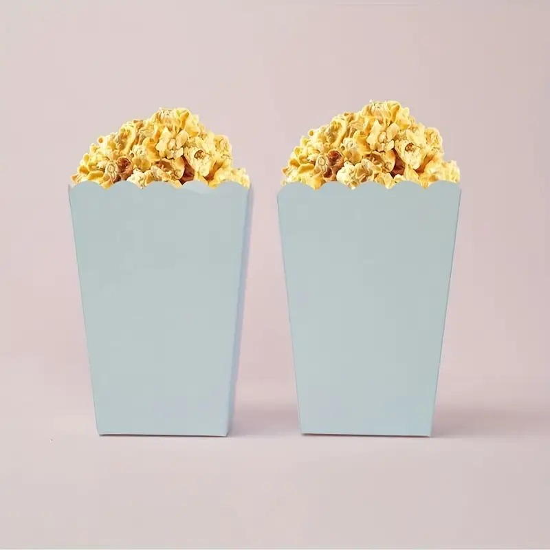 Caja de palomitas de maíz de grado alimenticio al por mayor transfronterizo para llevar caja de papas fritas cuadrada pollo plegable