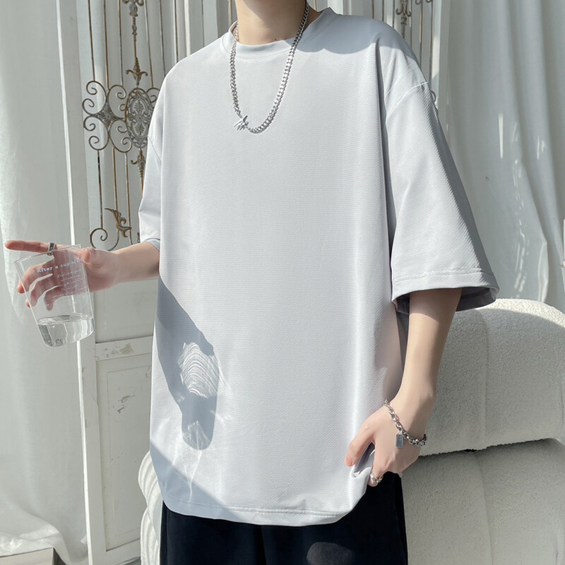 American-style Trendy Brand Short-sleeve 2025 New Model Loose-fitting Versatile Casual T-shirt, Men's Quick-dry Thin_voghion.com