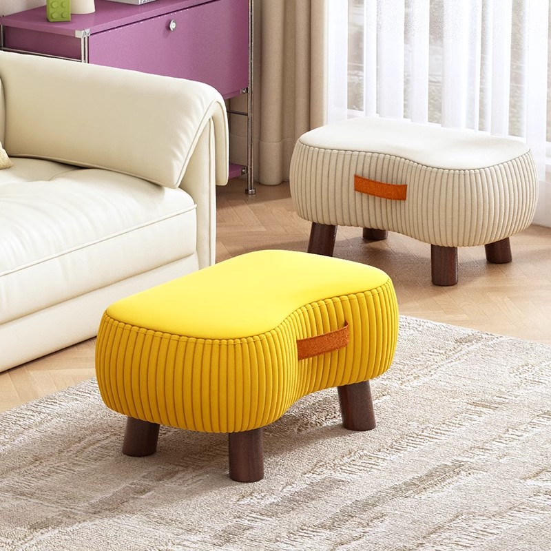 Taburete de zapatos simple sofá taburete de sala de estar taburete de mesa de té taburete pequeño paquete suave para vestir zapatos taburete pequeño banco doméstico