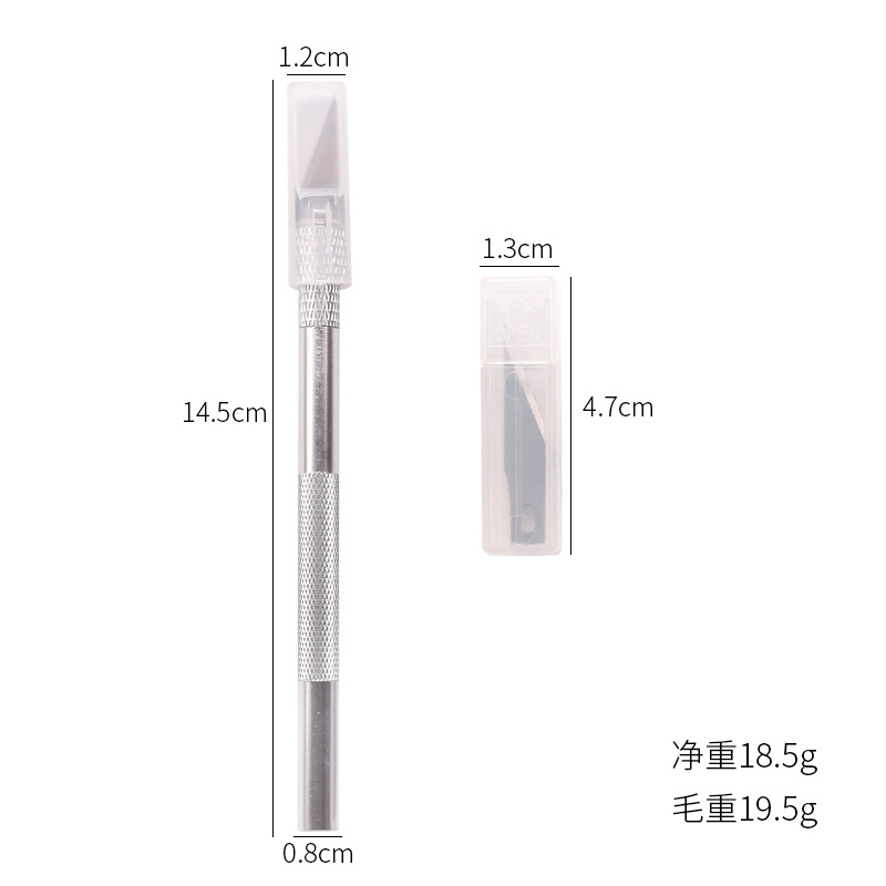 Clavo fototerapia raspador de uñas talla cuchillo traje herramienta de fabricación de uñas varilla de aluminio arte cuchillo modelo de aleación de aluminio cuchillo