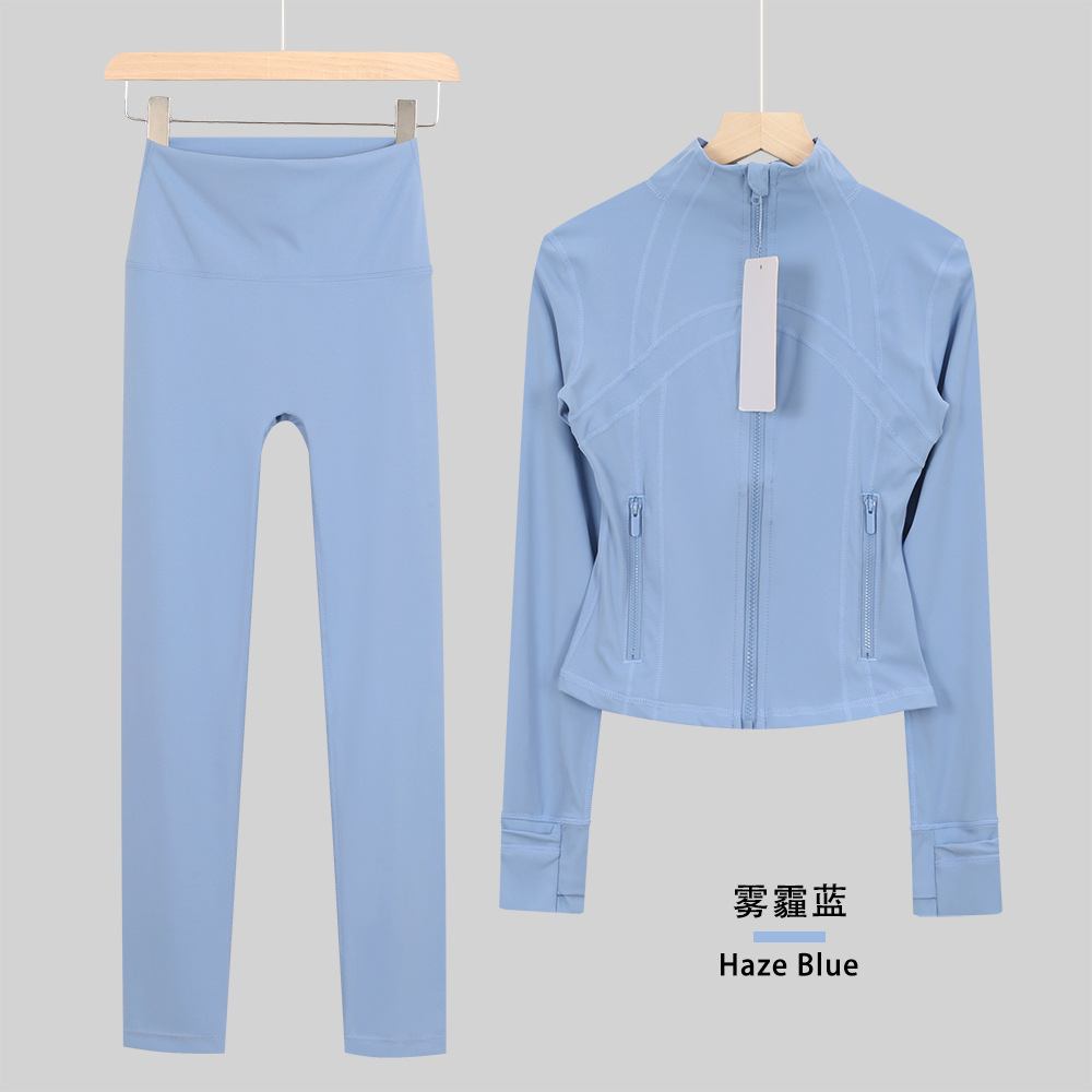 Lululacie chaqueta de cuello corto de nueve puntos chaqueta deportiva DF chaqueta chaqueta chaqueta de manga larga ropa de yoga de fitness para mujeres
