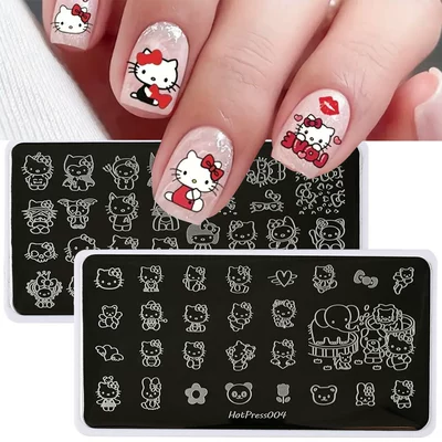 Cartoon Cute Kt Cat Nail Art: Dırnaq bəzəkləri