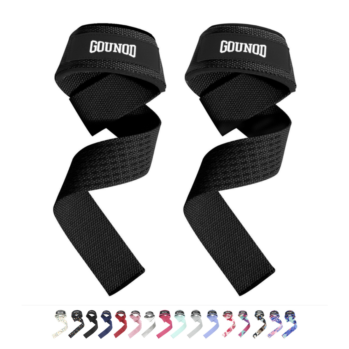 Gounod Fitness Deadlift Booster Belt Weightlifting Pull-Up Wrist Guard Silicone Non-Slip Grip Belt Sports Training