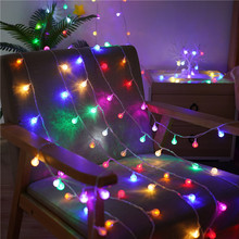 LED水晶球小彩灯闪灯串灯满天星星七彩圣诞装饰房间卧室布置户外