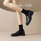 Augustonian Platform Loafers Women's 2025 New Spring and Autumn Black Single-layer Shoes Retro British Chunky Leather Shoes