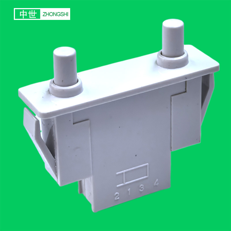 厂家 冰箱门控开关 冷柜酒柜双按钮自复位开关 常开常闭转换开关