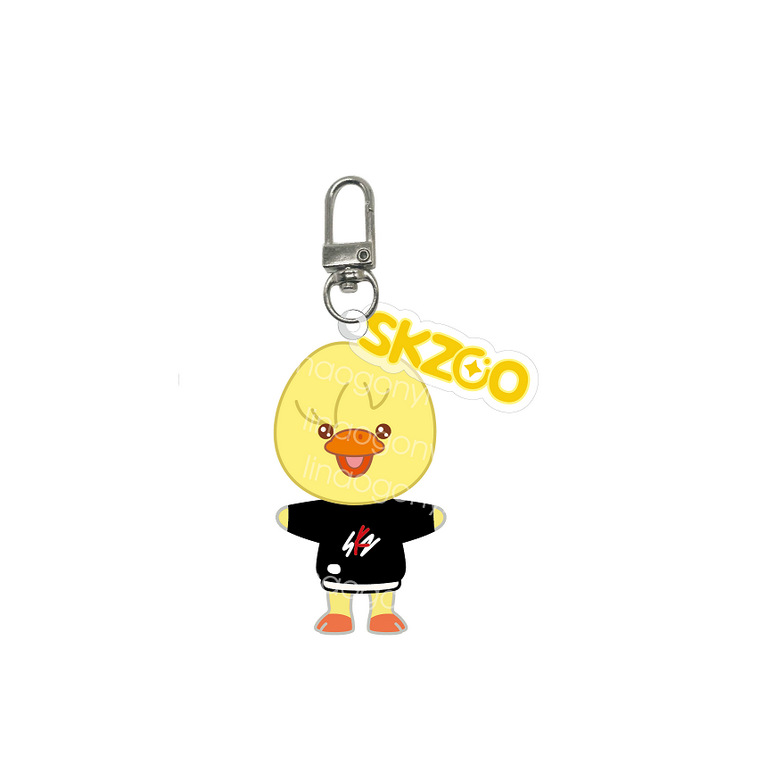 StrayKids nuevo SKZOO niños vagabundos de dibujos animados llavero acrílico colgante alrededor de estrellas