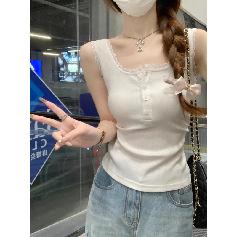 Lace spring summer base tank top