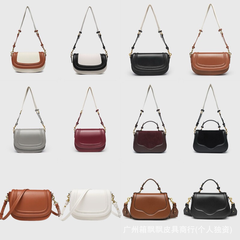 Zr Women's Saddle Bag Shoulder Bag Foreign Trade Popular New Wide Shoulder Strap Crossbody Underarm Cross-Border Wholesale Handbag