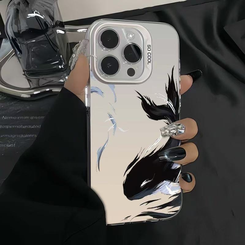 Nueva tinta ballena para iPhone 16 funda para teléfono móvil Apple 15promax/14 personalidad 13pro12 Europa y América
