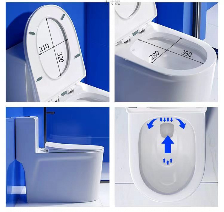 German FHFH toilet, first-class water efficiency 10.0, large sewage vortex outlet, anti-splash and anti-odor siphonic household toilet undefined
