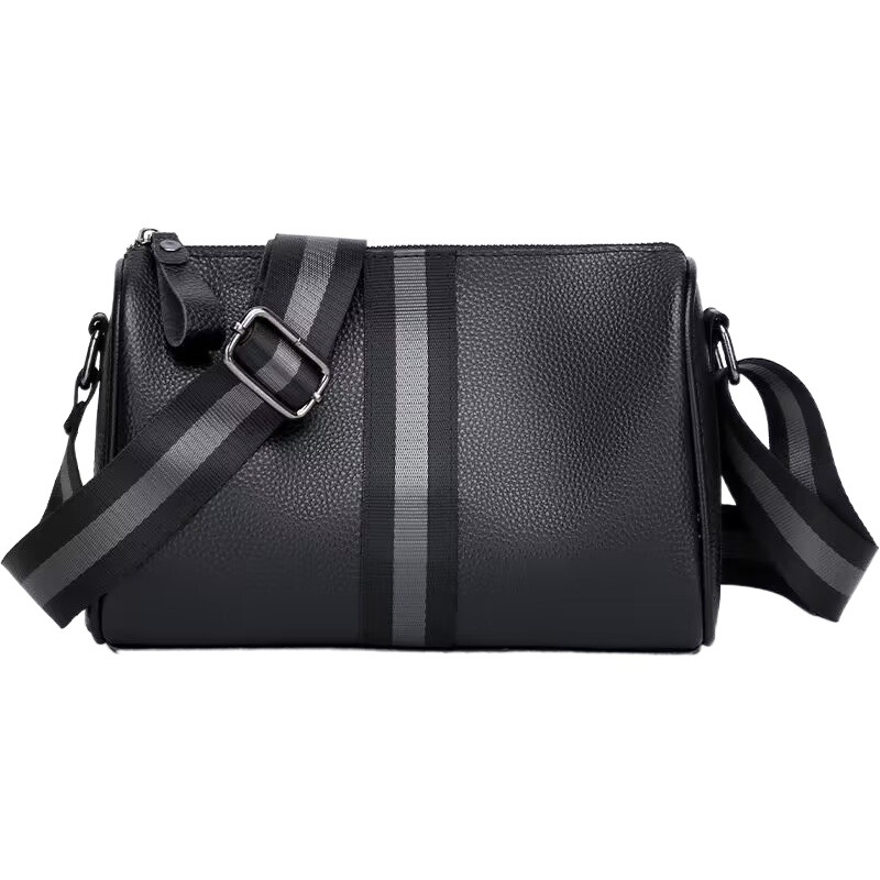 Men's Crossbody New Men's Bag Genuine Leather Texture Outing Travel Bag Large Capacity Internet Celebrity Trend Versatile Bag for Men