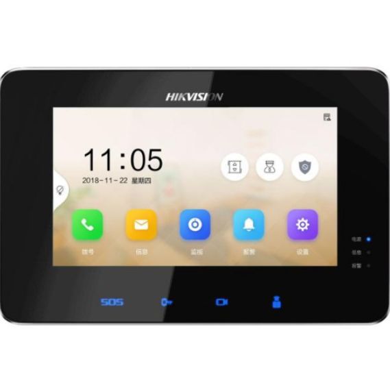 海康威视楼宇小区可视对讲门禁家用7寸触摸屏室内机DS-KHJ804