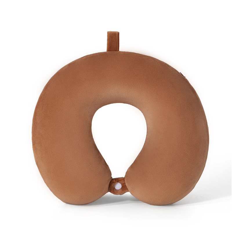 Verano helado sensación fría protección de cuello almohada en forma de U portátil almacenable memoria almohada de cuello de algodón almohada de avión almohada al por mayor existencias