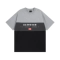 Black and gray stitched letter combination print