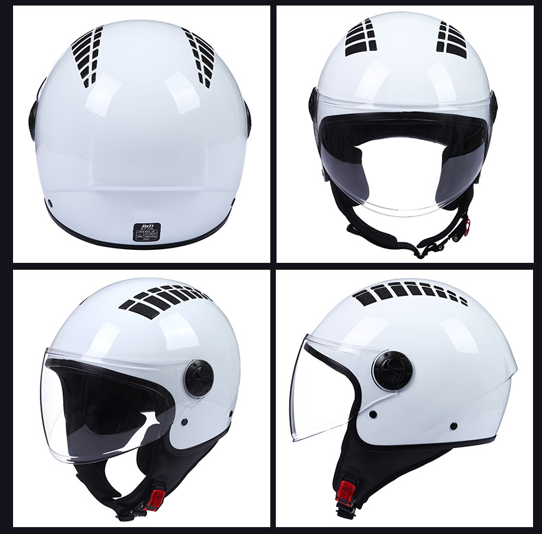 Electric Motorcycle Helmet Lightweight Retro Cruiser Helmet Unisex