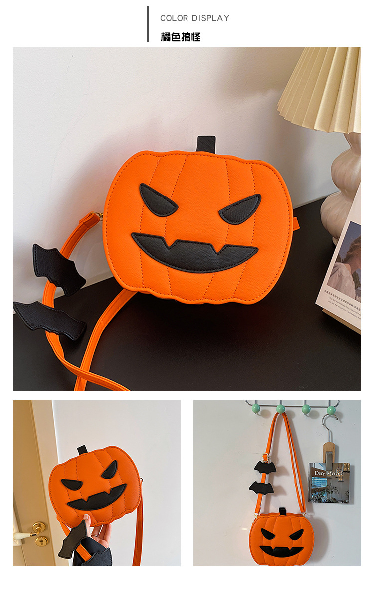 Halloween Funny Pumpkin 2023 Nuova borsa da donna monospalla Moda Contrasto colore Creatività personalizzata Alla moda_voghion.com